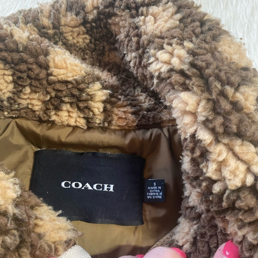 Coach Signature Sherpa Full Zip Jacket - Picture 10 of 11